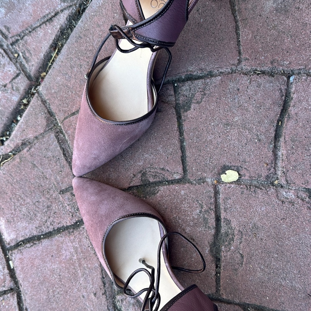 Franco Sarto Mauve Flats with Black Accents